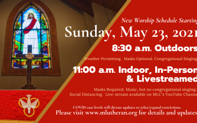 Indoor Worship Planned for May 23, 2021