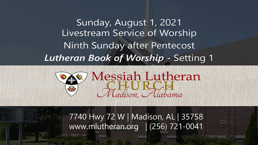 Live stream 11:00 a.m Service of Worship - August 1, 2021 ...