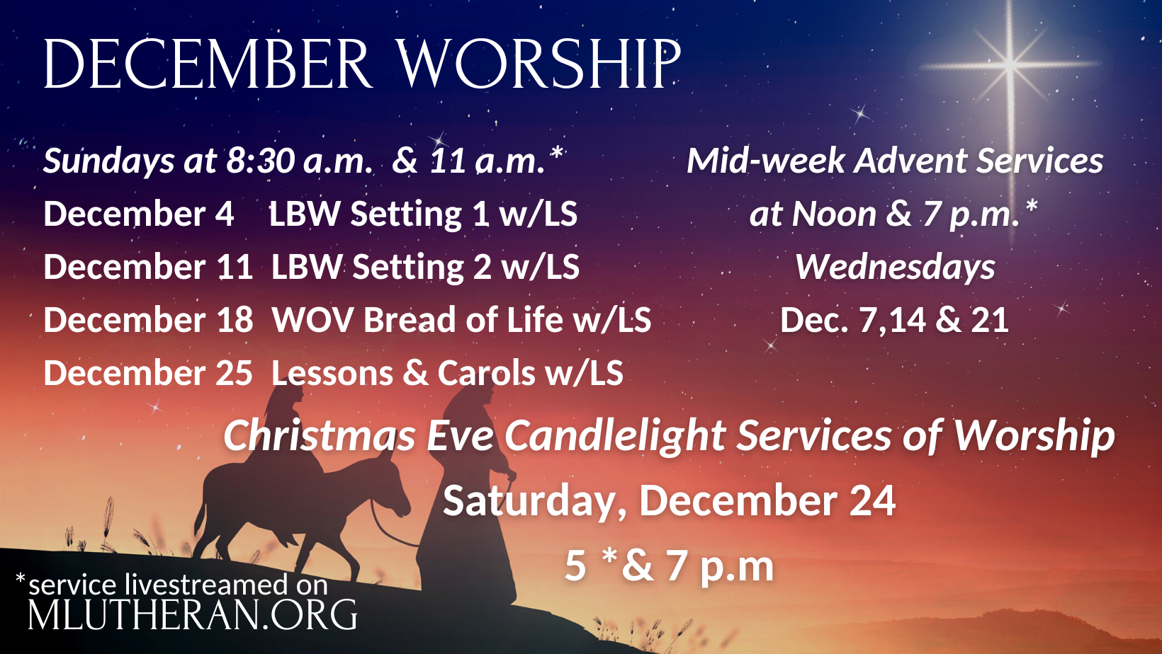 December worship schedu
